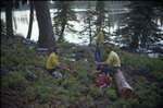 Smokejumpers near a lake in the Sky Lakes Wilderness by Douglas Beck
