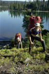 Smokejumpers near a lake in the Sky Lakes Wilderness by Douglas Beck
