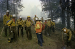 Smokejumper ground crew staging during the Hog Fire in the Klamath National Forest by Douglas Beck