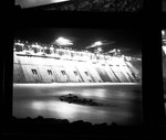 Grand Coulee Dam construction at night by Hubert Blonk
