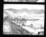 Partially constructed railway bridge at the Grand Coulee Dam construction site by Hubert Blonk