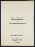 Eastern Washington State College Commencement Program, Summer 1977