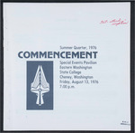 Eastern Washington State College Commencement Program, Summer 1976 by Eastern Washington State College