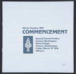 Eastern Washington State College Commencement Program, Winter 1976 by Eastern Washington State College