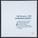 Eastern Washington State College Commencement Program, Fall 1975 by Eastern Washington State College