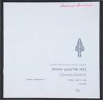 Eastern Washington State College Commencement Program, Spring 1972 by Eastern Washington State College
