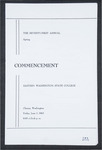 Eastern Washington State College Commencement Program, Spring 1963