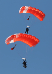 15. Two man stick using a CR-360 parachutes with both jumpers facing photographer by Ted Corporandy