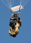 21. Close up of Smokejumper landing using a CR-360 parachute by Ted Corporandy