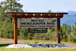 McCall Smokejumper Base sign by Ted Corporandy