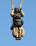 22. Close up on smokejumper landing approach on FS-14 practice jump by Ted Corporandy