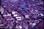 Aerial photograph of downtown Spokane by Coons, Shotwell, Clark, and Associates