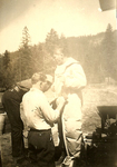 Smokejumper in jumpsuit by unknown