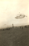 Jumper on the ground with an Eagle steerable parachute by unknown