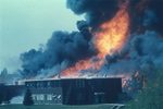 Fieldhouse fire, April 25, 1977 by Unknown