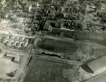 Aerial photograph of Eastern Washington College of Education, Woodward Field, top view by Eastern Washington College of Education