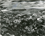 Aerial photograph of Eastern Washington College of Education, Showalter Hall and mark for future expansion by Eastern Washington College of Education and C.F. Griggs