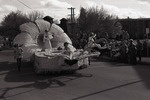 Flower-themed homecoming parade float by Eastern Washington University