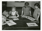 Art class attended by four girls by Eastern Washington College of Education