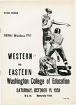 Western Washington College of Education versus Eastern Washington College of Education football program, October 11, 1958 by Western Washington College of Education