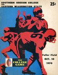 Southern Oregon College versus Eastern Washington State College football program,October 10, 1970 by Southern Oregon College