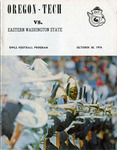Oregon Institute of Technology versus Eastern Washington University football program, October 30, 1976 by Oregon Institute of Technology