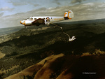 Smokejumpers exit from Twin Beech by Jerry Gildemeister