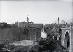 Looking North across the River West of Monroe - Building piers by unknown