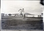 Washington State College baserunner in game against the Spokane Indians by Frank Guilbert