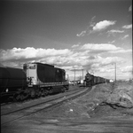 Northern Pacific Railroad diesel locomotive near Reardan, Washington by Thomas S. Kreutz