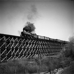 Spokane International Railroad passenger train near Bonners Ferry, Idaho by Thomas S. Kreutz