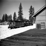 Spokane International Railroad diesel locomotive near Millwood, Washington by Thomas S. Kreutz