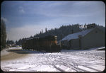 Spokane International Railroad diesel locomotive hauling logs near Sandpoint, Idaho by Thomas S. Kreutz
