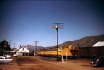 Union Pacific Railroad diesel locomotive near Kellogg, Idaho by Thomas S. Kreutz