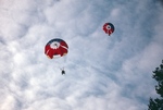 Two Lesnik-1 Parachutes Descending by Doug Bird