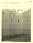 Senior Composition Recital of Alexander Wolfe