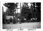 Office (l), warehouse, George’s house at Cave Junction Ranger Station by Leonard Pauls