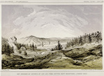 Hot springs at source of Lou Lou fork, Bitter Root Mountains, looking west by John Mix Stanley; Sarony, Major & Knapp, Lithographers; and Thomas H. Ford, Printer