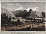 Hell-Gate, entrance to Cadotte's Pass from the west by John Mix Stanley; Sarony, Major & Knapp, Lithographers; and Thomas H. Ford, Printer