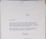 Federal Civil Service memo to Millie (Berglund) Shinn by Emil W. Williams