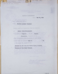 Notice of resignation for Millie (Berglund) Shinn by Civil Aeronautics Administration