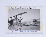 Pilot and two airplanes at the Miles City, Montana airport by unknown