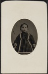 Small Child in Plaid/Checked Dress Standing