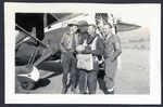Beech Gill, Walter Anderson, Frank Derry in front of Stinson Reliant by unknown